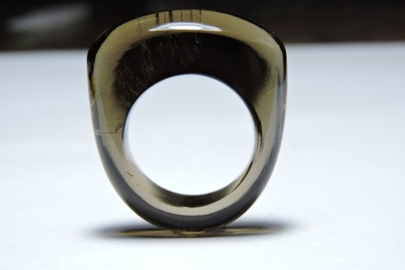 1 Piece Natural Smokey Topaz Smooth Polished Single Gemstone Made RingSmokey Rings RingsWedding Rings.