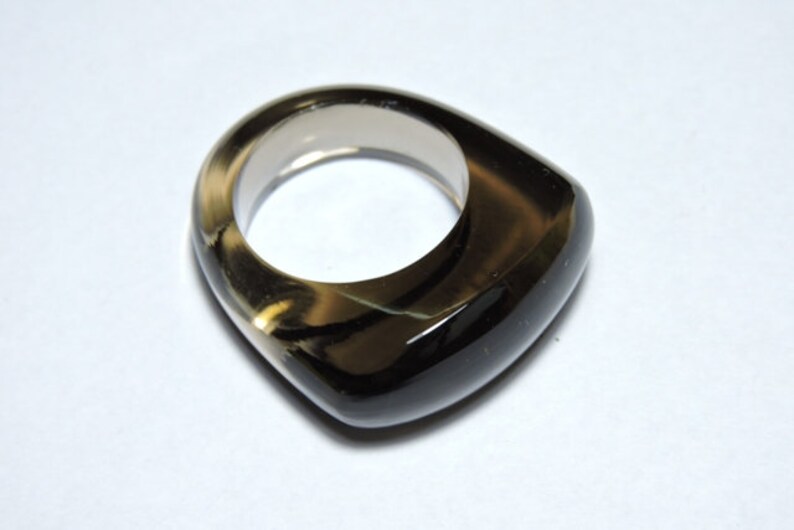 1 Piece Natural Smokey Topaz Smooth Polished Single Gemstone Made RingSmokey Rings RingsWedding Rings.