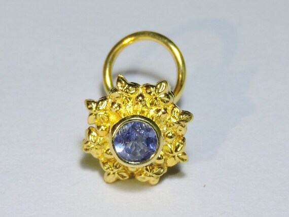 1 Piece 92.5 Sterling Silver With 24kt Gold Plated Natural