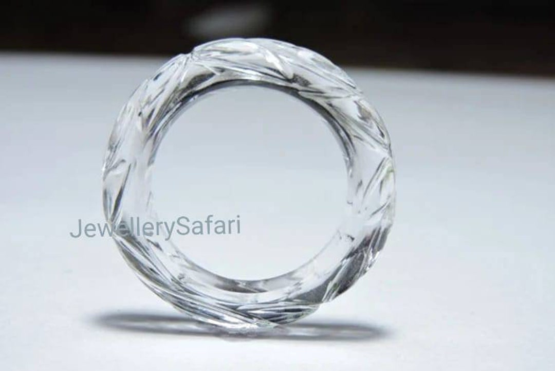 1 Piece Natural Rock Crystal Quartz Full Hand Carved Single Gemstone ...