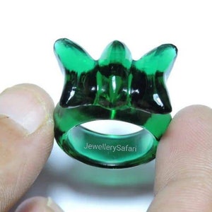 Carved stone shop rings