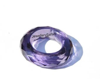 1 Piece Gorgeous Purple Amethyst Quartz Faceted Single Gemstone Made Ring Band/Fashion Jewellery/Gemstone Ring Band/Custom Rings.