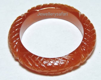 Natürliche Karneol geschnitzte Ringschiene - 4 MM dünn