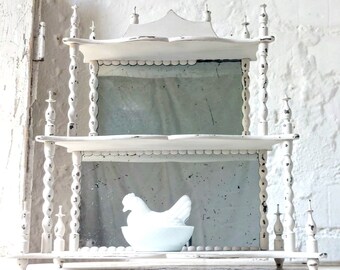 Antique, small shelf, mirror cabinet, brocante