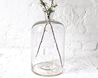 Uralte 10 Liter Glasflasche, mundgeblasen, Brocante, Vase,Simplehome