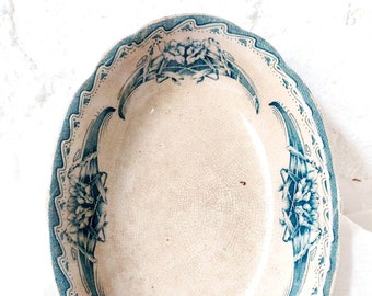 Antique bowl, dream patina, brocante, transferware, ironstone,