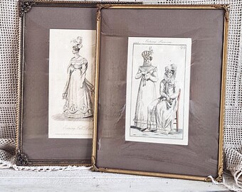 Antike Kupferstiche,19.Jahrhundert, Modejournal,