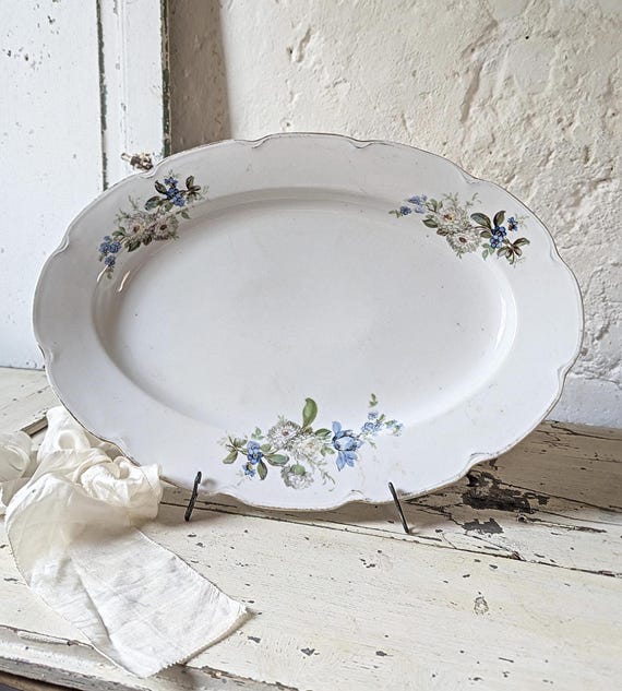 Zauberhafte, große Servierplatte, Kuchenplatte, Petitfour, Oldporcelain, Brocante, Romanticroom