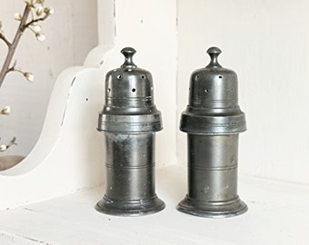 Ancient French spice shakers, Brocante, Zinc