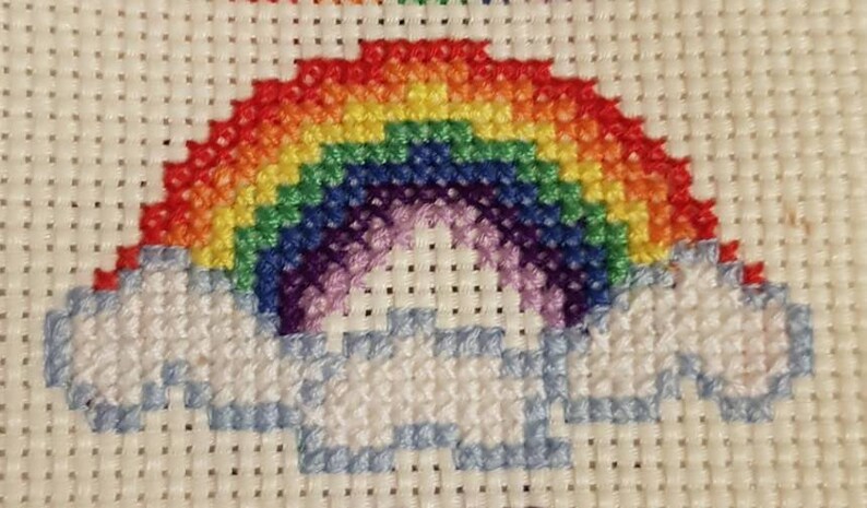 Kids Cross Stitch Kit Diy Beginners Cross Stitch Kit Rainbow Cross Stitch Kit Cross Stitch Kit Paper Free Version Gift For Teacher Sewing Fiber Craft Supplies Tools Leadcampus Org