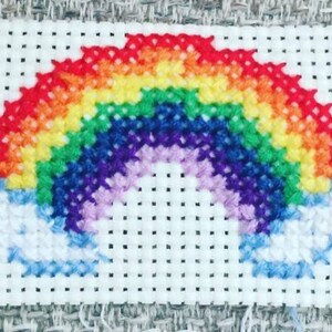 Cross stitch kit Rainbow cross stitch kit kids cross stitch kit DIY beginners cross stitch kit Gift for Teacher Paper Free Version image 5