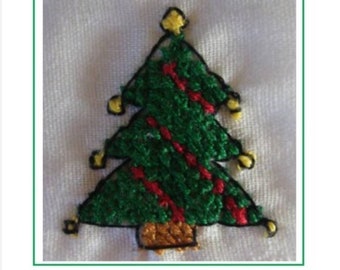 Cross stitch kit - Christmas tree cross stitch kit -  kids cross stitch kit - DIY beginners cross stitch kit  - paper free version