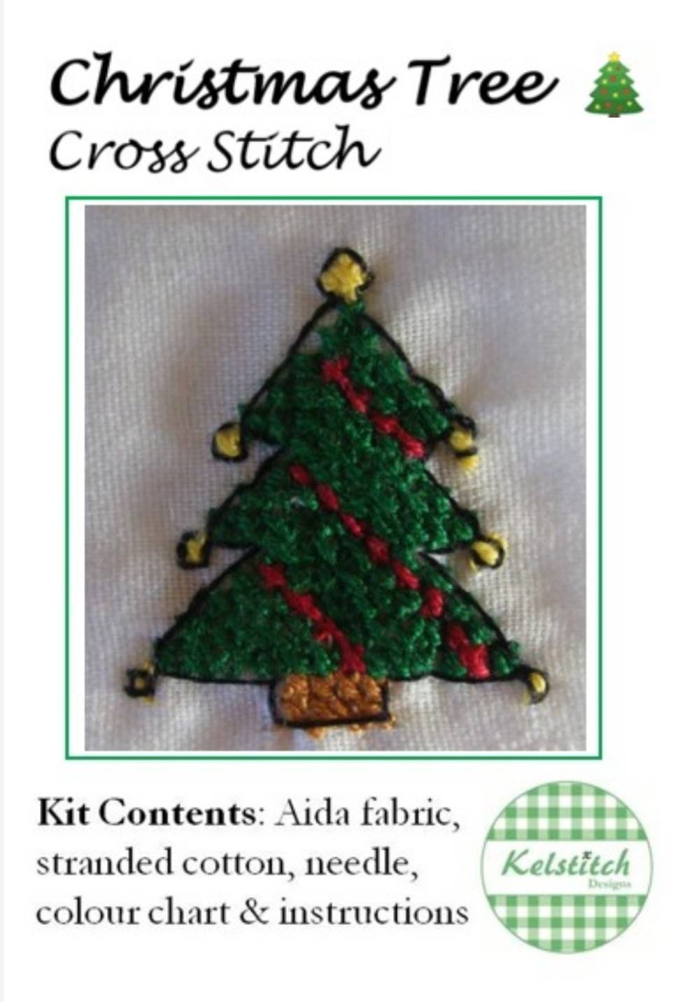 Christmas Tree Cross Stitch Ornament Kit Beginners Mini Counted Cross Stitch  Christmas Decoration Christmas Crafts 