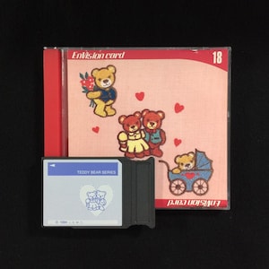 Tarjeta de diseños de bordado Envision # 18 Diseños de osos de peluche para máquinas de bordar Janome Elna Kenmore
