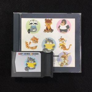 Tarjeta de diseños de bordado de animales bebés para máquinas de bordar Janome Elna Kenmore