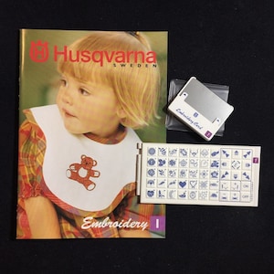 Sampler, die Stickdatei Design Karte 1 für Husqvarna Viking Rose, #1+, 1250, Scandinavia Iris, Orchidea Stickmaschinen