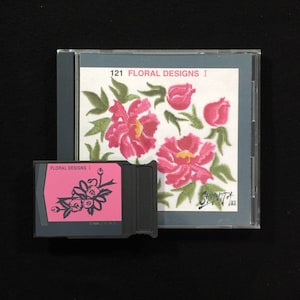 Tarjeta de diseños de bordado Floral I #121 para máquinas de bordar Janome Elna Kenmore