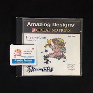 Dreamsicles Angels Embroidery Designs Carte pour Husqvarna Viking Rose Scandinavia Iris Machines à broder