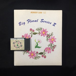 Tarjeta de diseños de bordado Big Floral Series II #12 para máquinas de bordar Janome Elna Kenmore