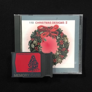 クリスマス II 刺繍デザイン カード #110 ジャノメ エルナ ケンモア 刺繍機用