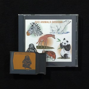 Zoo Tiere Stickerei Designs Karte für Janome Elna Kenmore Stickmaschine