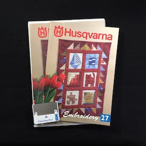 Husqvarna Viking Rose、Scandinavia Iris 刺繍機用アップリケ刺繍デザイン カード #27