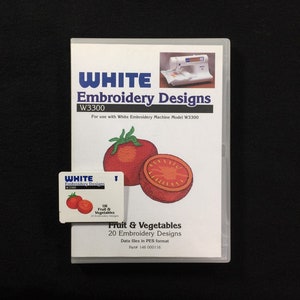 Obst und Gemüse Embroidery Designs Karte für Brother Bernina Deco White Baby Lock und Simplicity Stickmaschinen