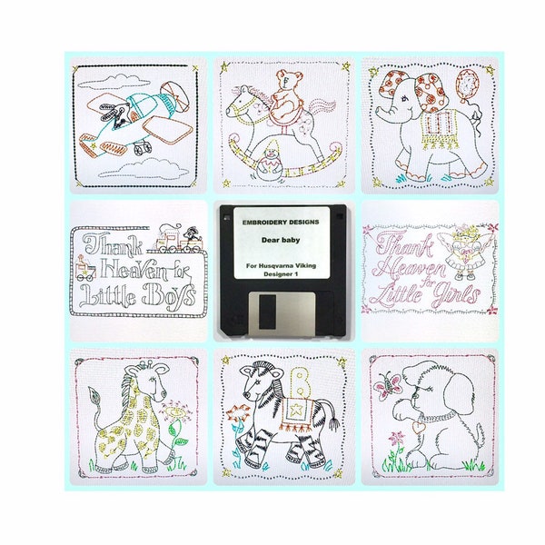 Designer 1 Floppy Disk Embroidery Designs Etsy