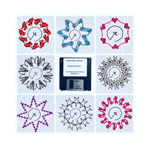 Knopflöcher #2 Embroidery Designs Disk für Husqvarna Viking Designer 1 Stickmaschine-Andere Formate auf CD erhältlich