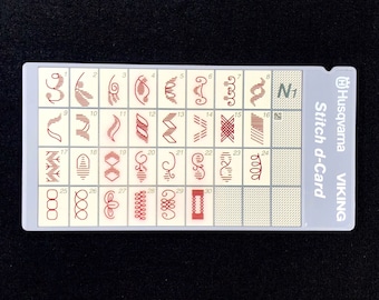Husqvarna Viking Fashion Stitches D-card #N1 for Designer 2 Quilt