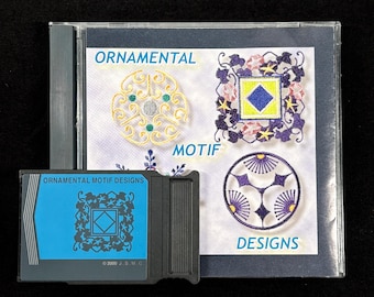 Ornamental Motif Embroidery Designs Card  for Janome Elna & Kenmore Embroidery Machines