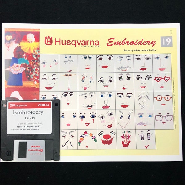 Designer 1 Floppy Disk Embroidery Designs Etsy