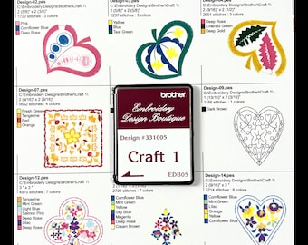 Craft #1 Embroidery Designs Card for Brother Bernina Deco White Baby Lock and Simplicity Embroidery Machines