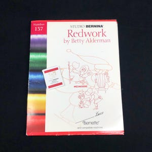 Redwork Stickdatei Set 137 für Brother Bernina Deco Silver 100 S Stickmaschine