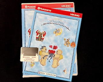 Seasonal Bears Embroidery Card For Husqvarna Viking Embroidery Machines