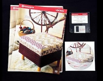 Beautiful Bargello Embroidery Designs Disk #168 for Husqvarna Viking Designer 1- plus Multi-format CD