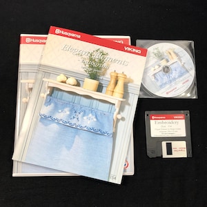 Elegant Elements -Autogram Embroidery Designs Disk # 154 for Husqvarna Viking Designer 1 Embroidery Machine- plus Multiformat CD