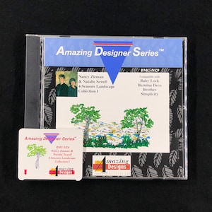 4 Jahreszeiten Landschafts Stickerei Design Karte für Brother Bernina Deco White Baby Lock und Simplyicity Stickmaschinen
