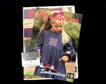 Keep America Sewing Embroidery Designs Card #10 for Husqvarna Viking Rose, Scandinavia and Iris Embroidery Machines