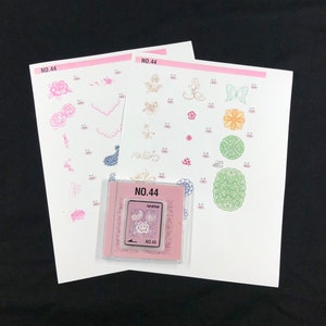 Tarjeta n.° 44 con diseños de bordado de encaje para máquinas de bordar Brother Bernina Deco White Baby Lock y Simplicity