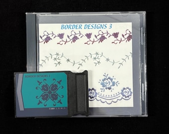 Borders Embroidery Designs Card #3 for Janome Elna Kenmore Embroidery Machines