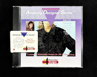 Outlines by L Macphee Embroidery Designs Card for Brother Bernina Deco White Baby Lock and Simplicity Embroidery Machines