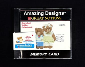 Cherished Teddies II Embroidery Designs Card for Husqvarna Viking Embroidery Machines