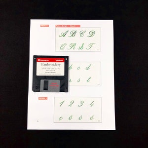 Disk 100 Palace Script Alphabet for Husqvarna Viking Designer 1 Embroidery Machines