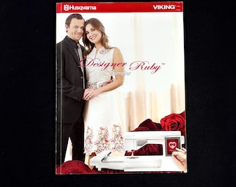 Embroidery Designs Sampler Booklet & CD For Husqvarna Viking Designer Ruby Sewing Embroidery Machine
