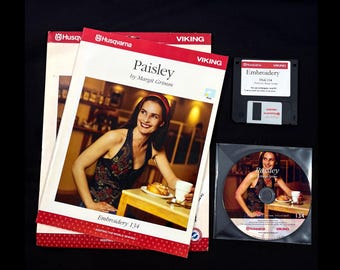 Paisley Embroidery Designs Disk #134 for Husqvarna Viking Designer 1 And Multi-format CD
