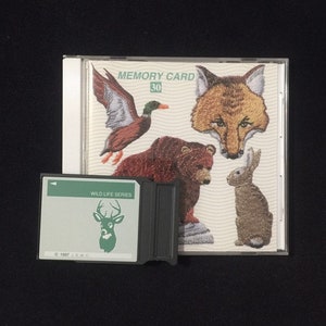 Tarjeta de diseños de bordado de animales de vida salvaje #30 para máquinas de bordar Janome Elna y Kenmore