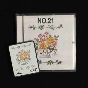 Kreuzstich Stickdatei Design Karte #21 für Brother Bernina Deco Coco Weiß Baby Lock und Embicity Stickmaschinen