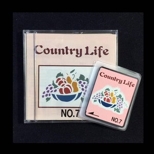 Tarjeta n.° 7 con diseños de bordado Country Life para máquinas de bordar Brother Bernina Deco White Baby Lock y Simplicity