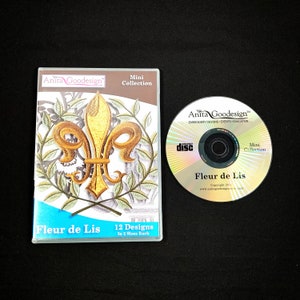 Anita Goodesign Fleur de Lis Mini Collection Embroidery Designs Multi-format CD